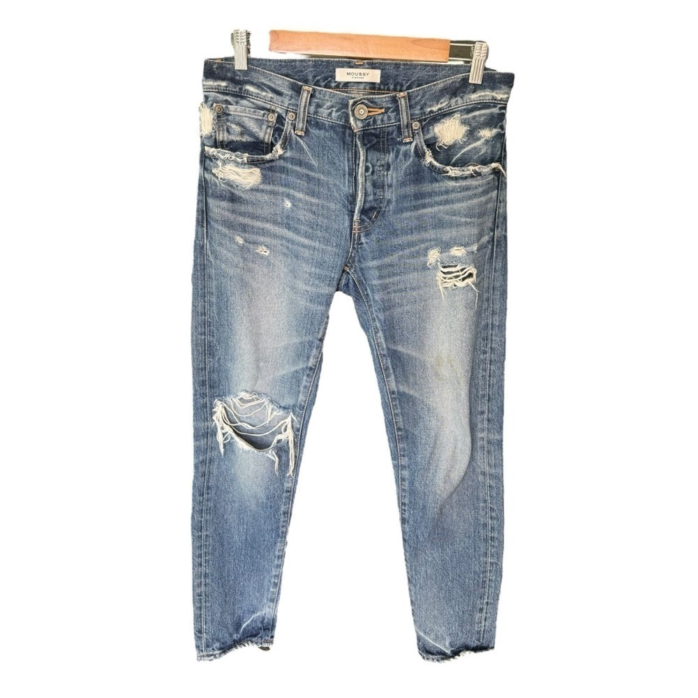 Moussy Vintage - Mid Rise Distressed Rigid Jeans Sz 26